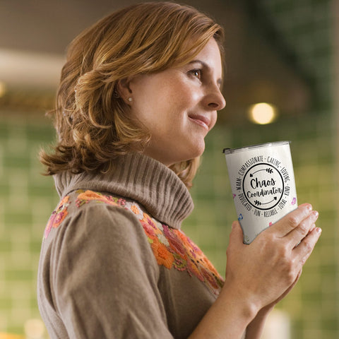 HOMISBES Coordinador del Caos: taza-20oz de acero inoxidable, duradera para uso diario.