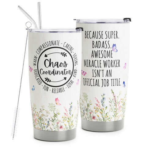 HOMISBES Coordinador del Caos: taza-portátil, ideal para llevar bebidas calientes o frías.