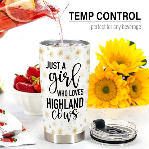 HOMISBES Highland Cow: aislamiento de doble pared para bebidas calientes y frías.