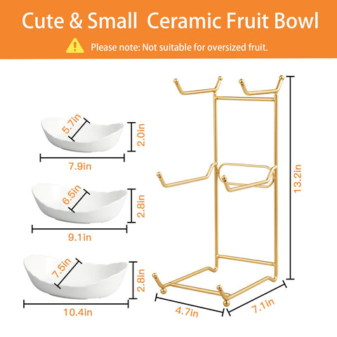 HOMKULA frutero cerámico con bordes en pétalos para un toque elegante