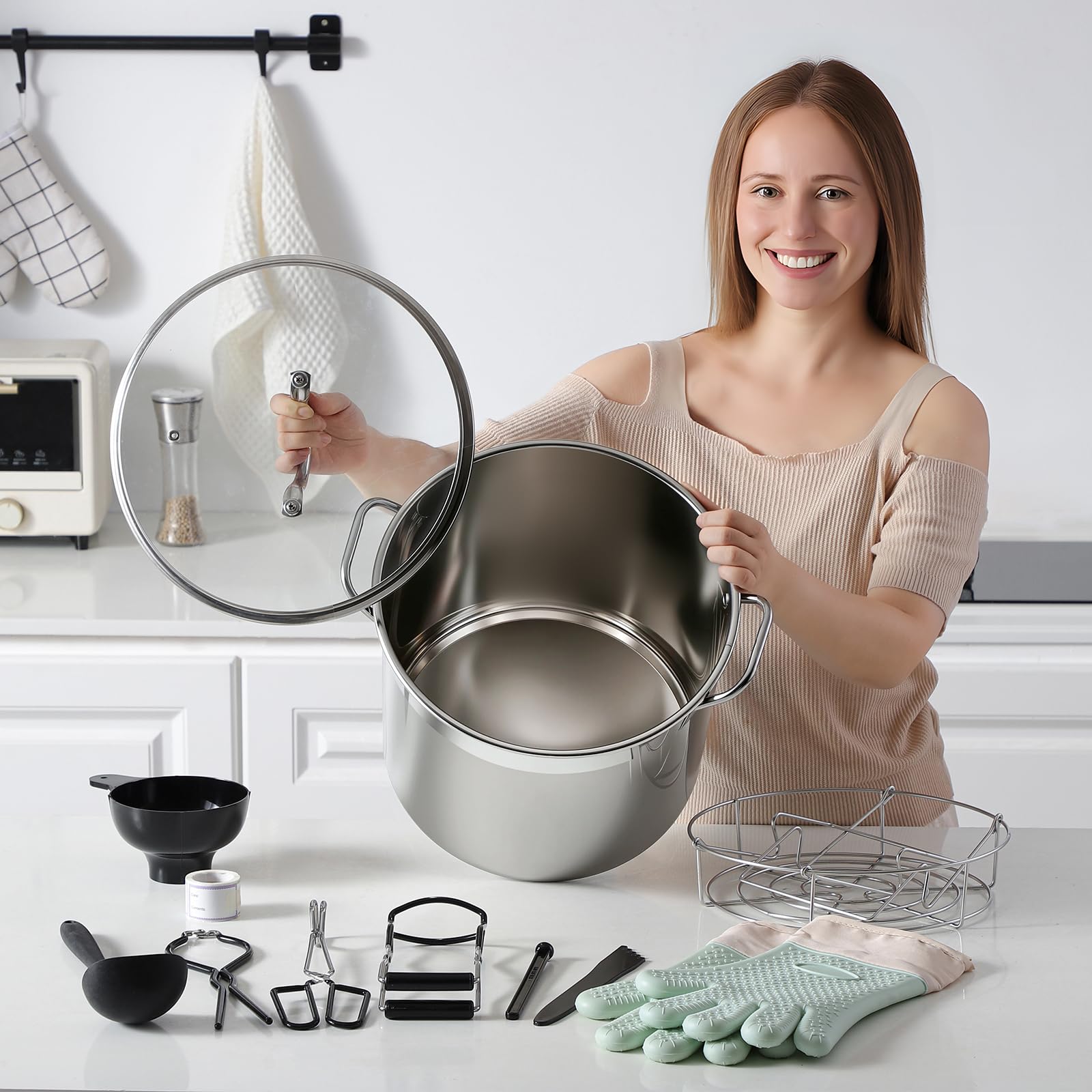 HOMKULA kit completo de canning con herramientas para principiantes y uso fácil.