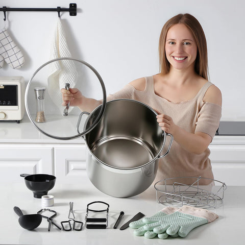 HOMKULA kit completo de canning con herramientas para principiantes y uso fácil.