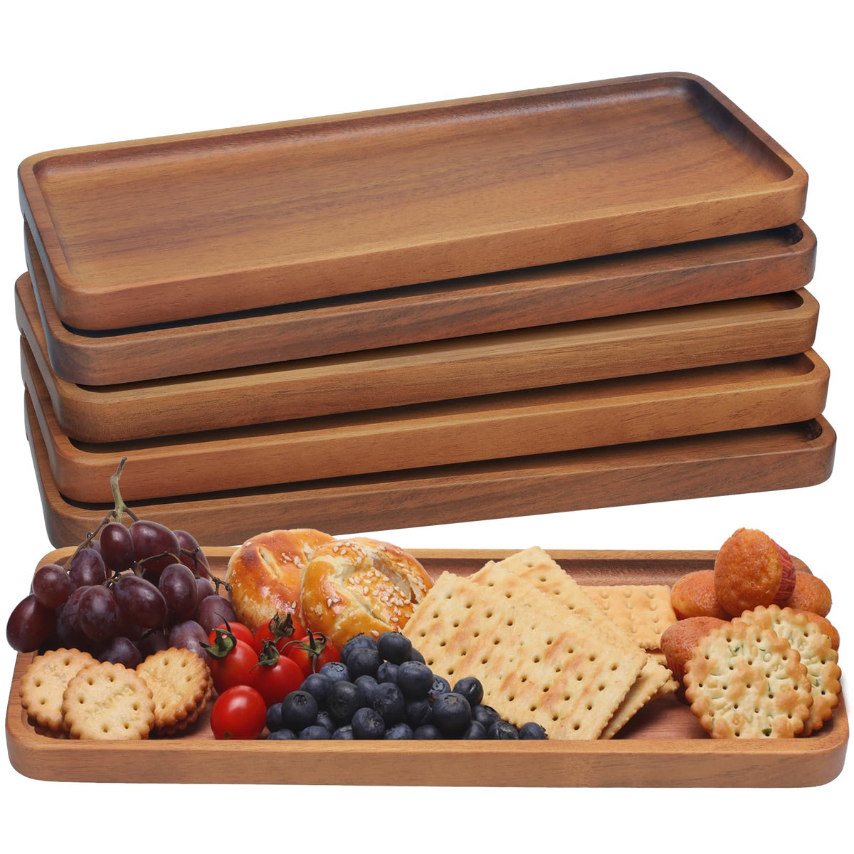 HOMKULA plato de charcutería de acacia 14x5 para servir con estilo.
