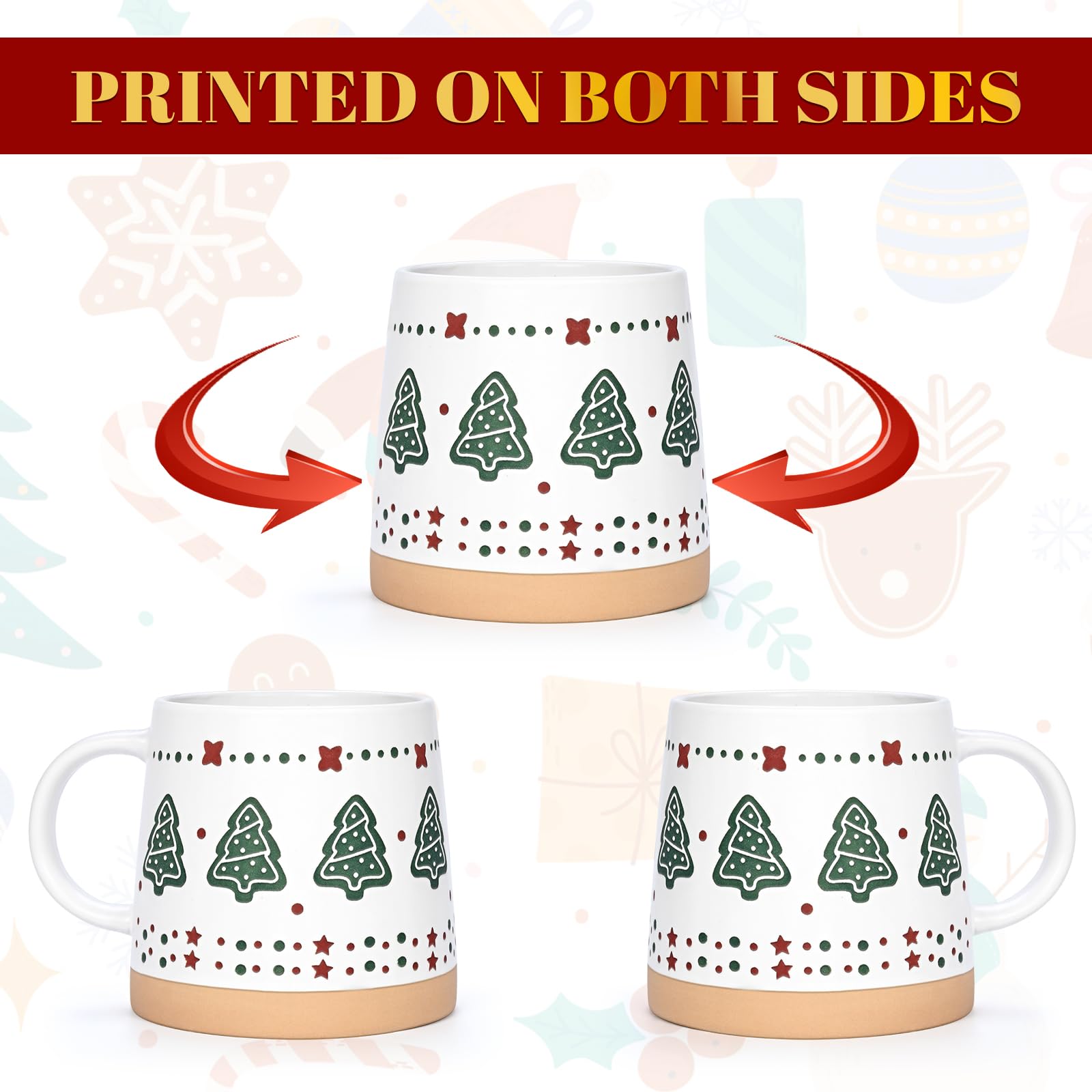 Homloue tazas Navidad 14 oz, capacidad ideal para bebidas frías o calientes