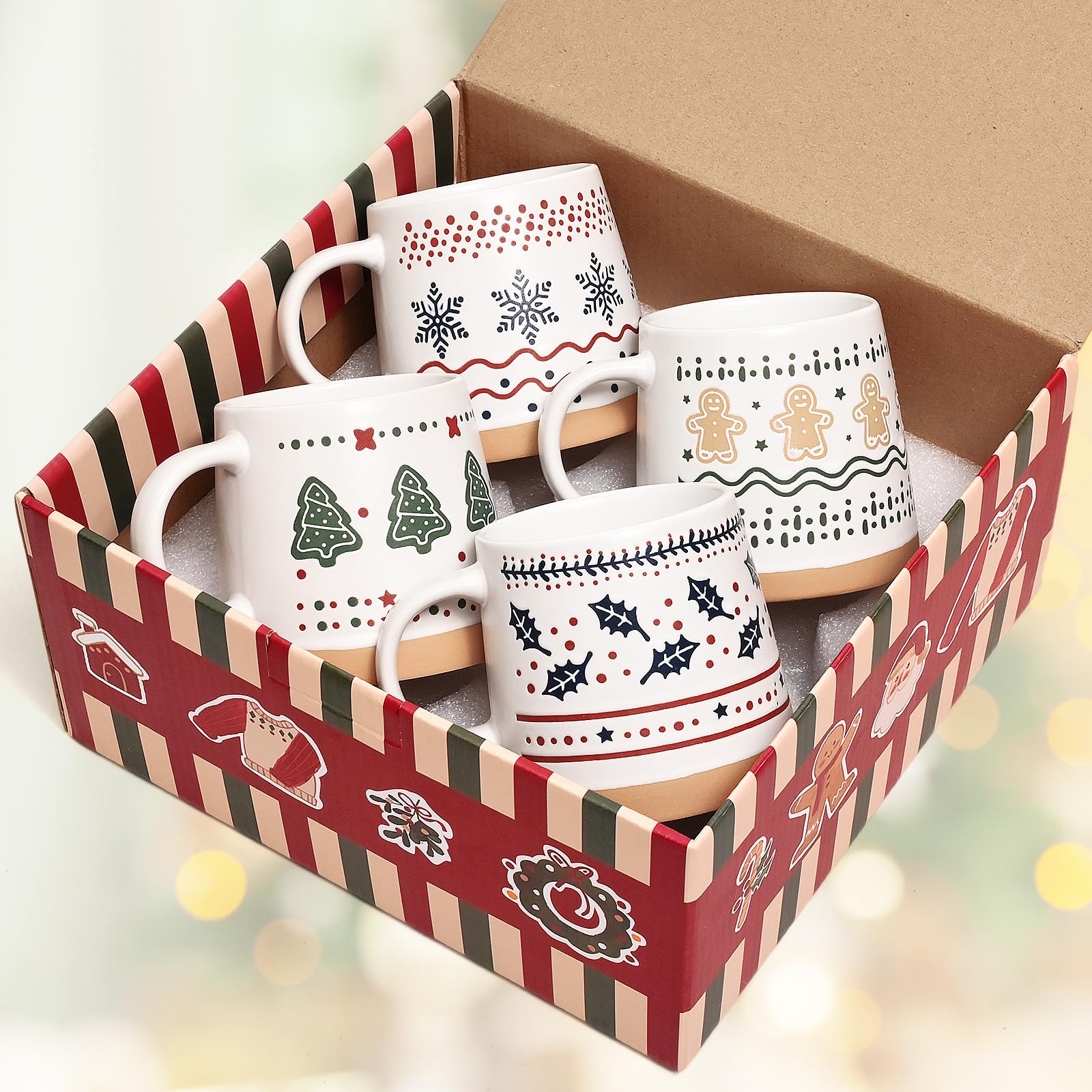 Homloue tazas Navidad cerámica de alta calidad, seguro y durable