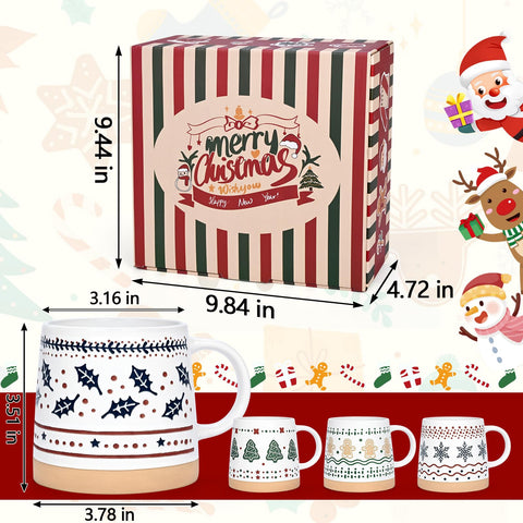 Homloue tazas Navidad vaso cónico boca estrecha para mayor estabilidad