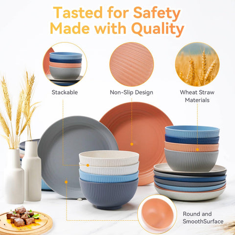Hommaly JadePeak Lake Sunset: cuencos de 26 oz, ideales para sopas y cereales.