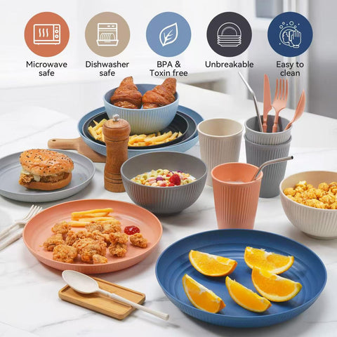 Hommaly JadePeak Lake Sunset: tenedores de 7.3 pulgadas, duraderos para comidas al aire libre.