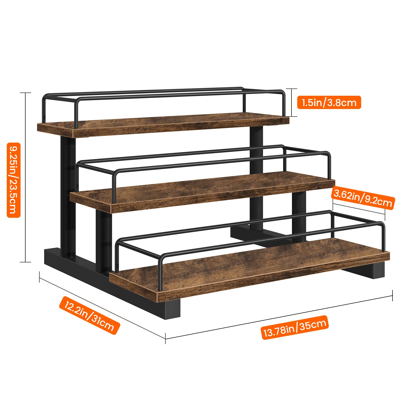 Homode escaparate-licores-metal-madera: diseño robusto con estilo rústico