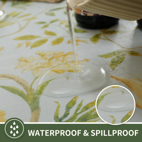 Mantel impermeable HOMOHEINI, diseño de hojas para proteger la mesa.