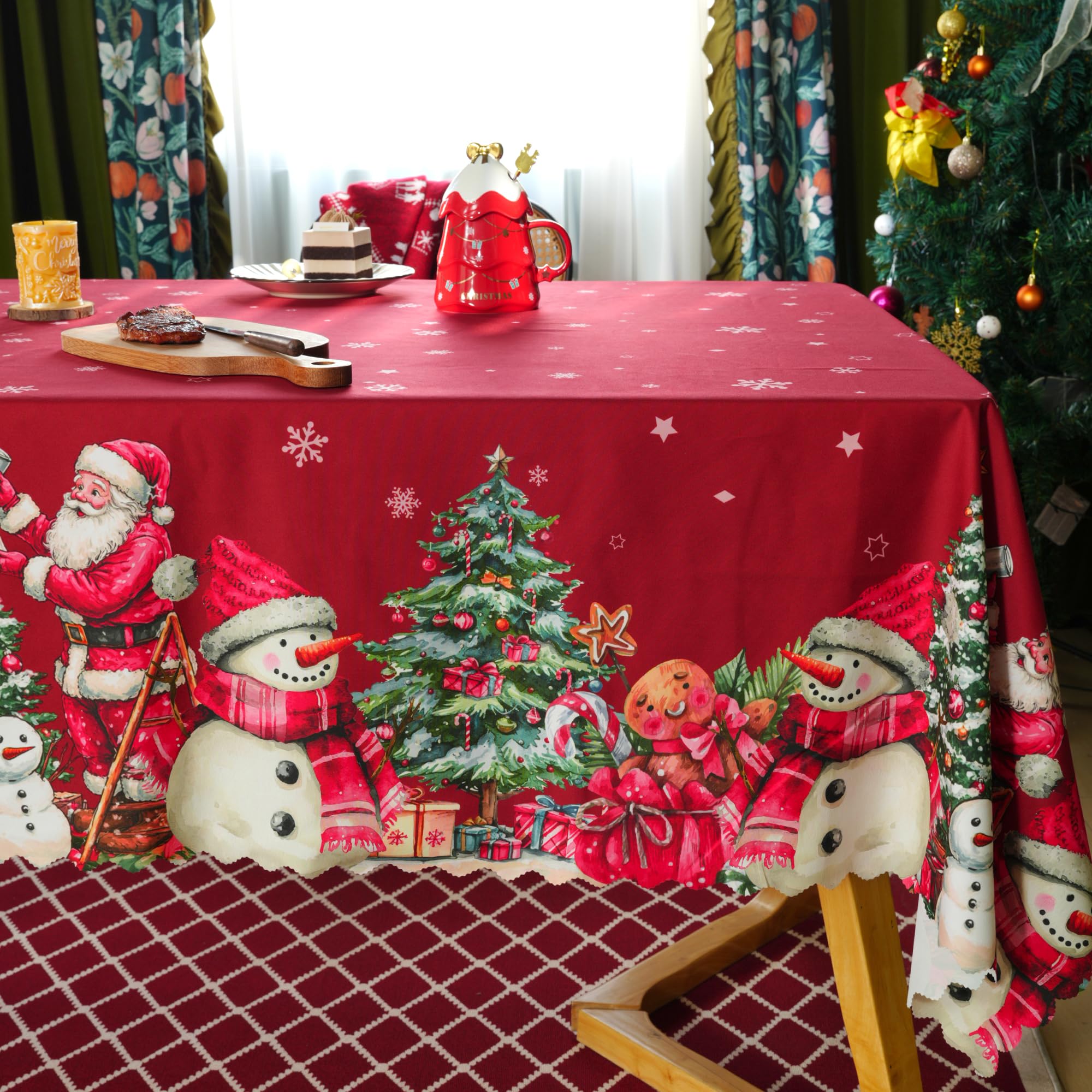 Mantel HOMOHEINI 60x84 para navidad, decoracion versátil