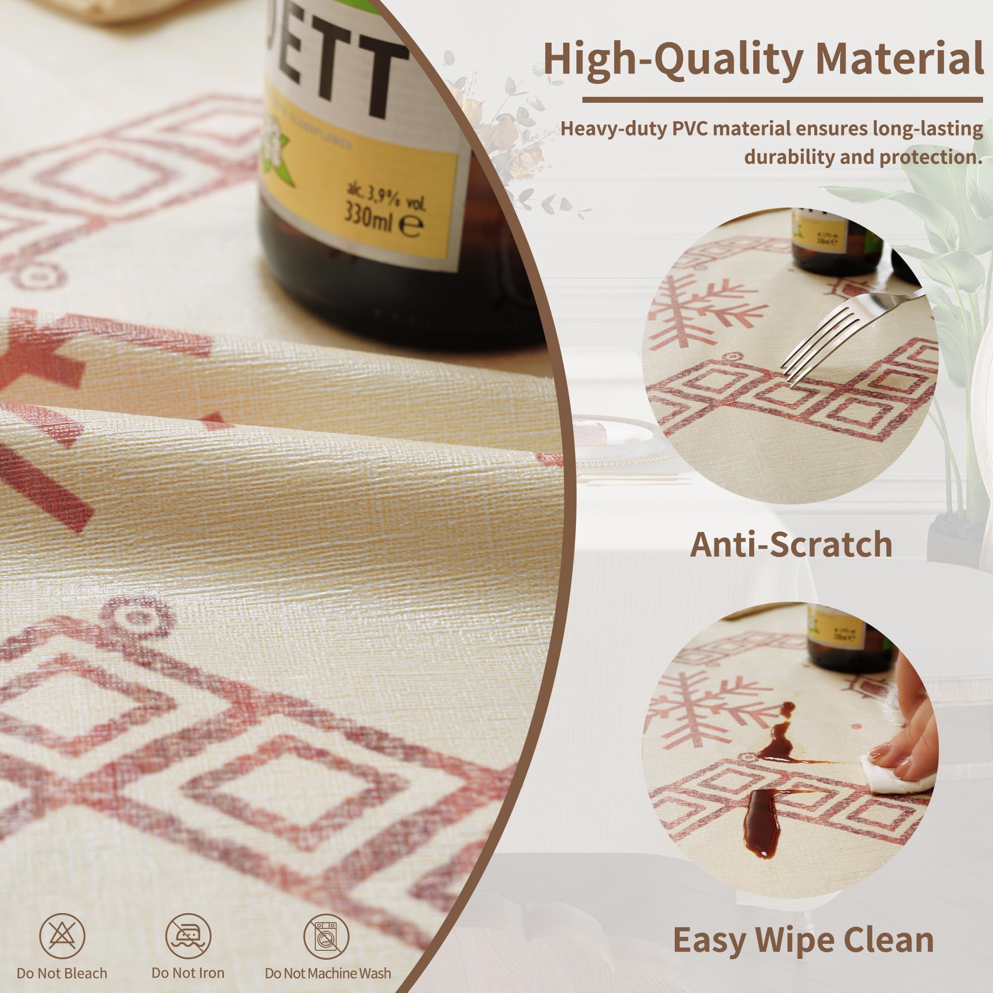 Mantel HOMOHEINI base antideslizante protege la mesa y evita deslizamientos.