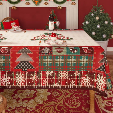 Mantel HOMOHEINI con patrones navideños para cenas festivas en casa