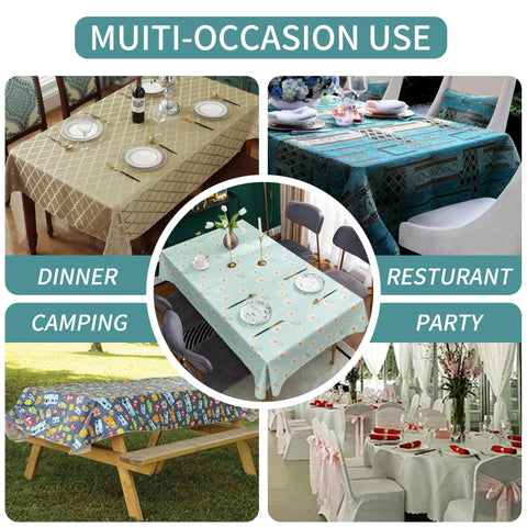 HOMOHEINI mantel rectangular ideal para comidas, fiestas y camping al aire libre.