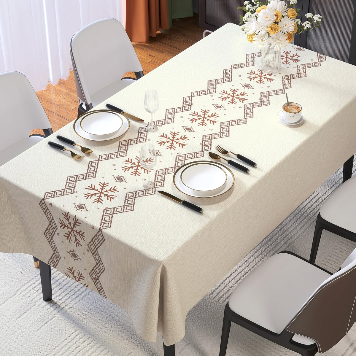 Mantel HOMOHEINI rectangular impermeable para comidas sin derrames.