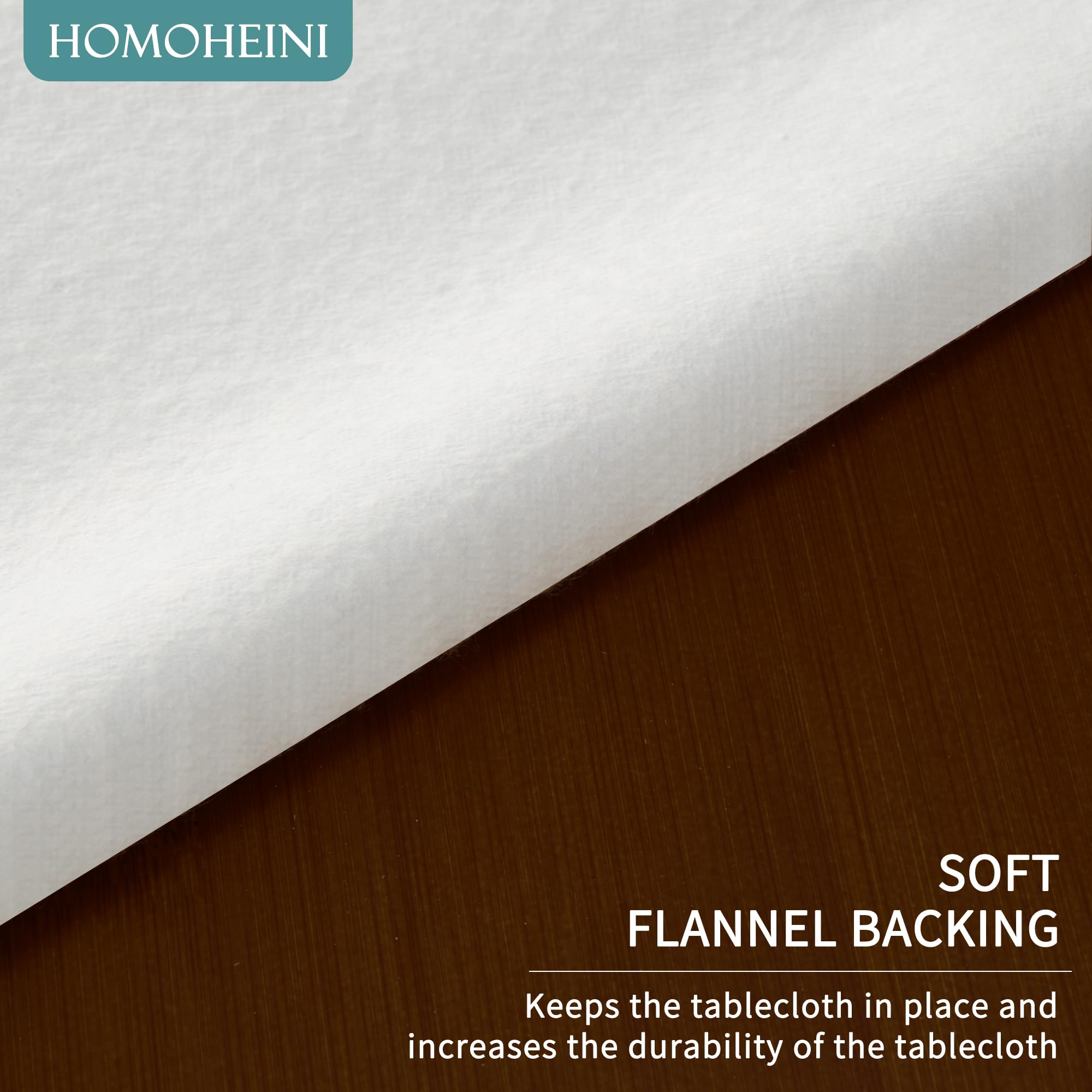 HOMOHEINI mantel rectangular de tamaño 52x70 pulgadas para mesas grandes.