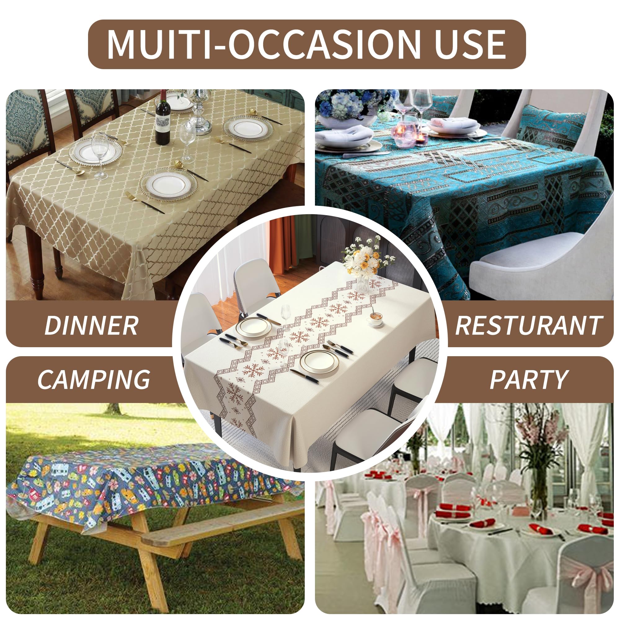 Uso interior y exterior con mantel HOMOHEINI para cenas y picnics