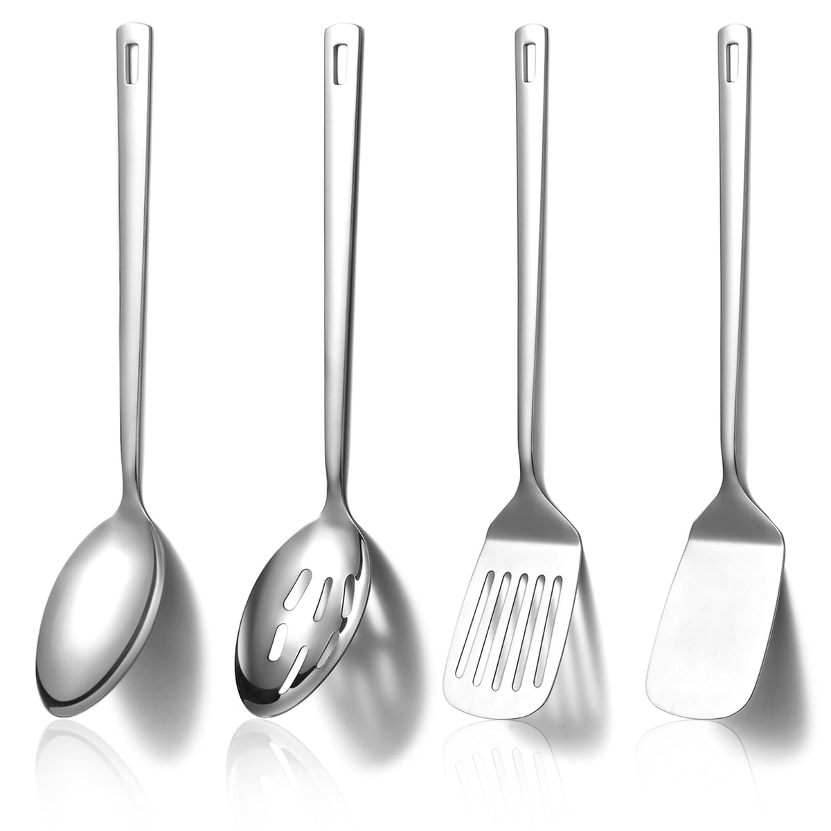 Homquen cucharon de acero inoxidable, ideal para mezclar y servir.