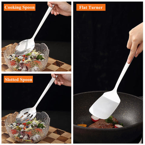 Homquen juego de utensilios de una pieza para mayor durabilidad.