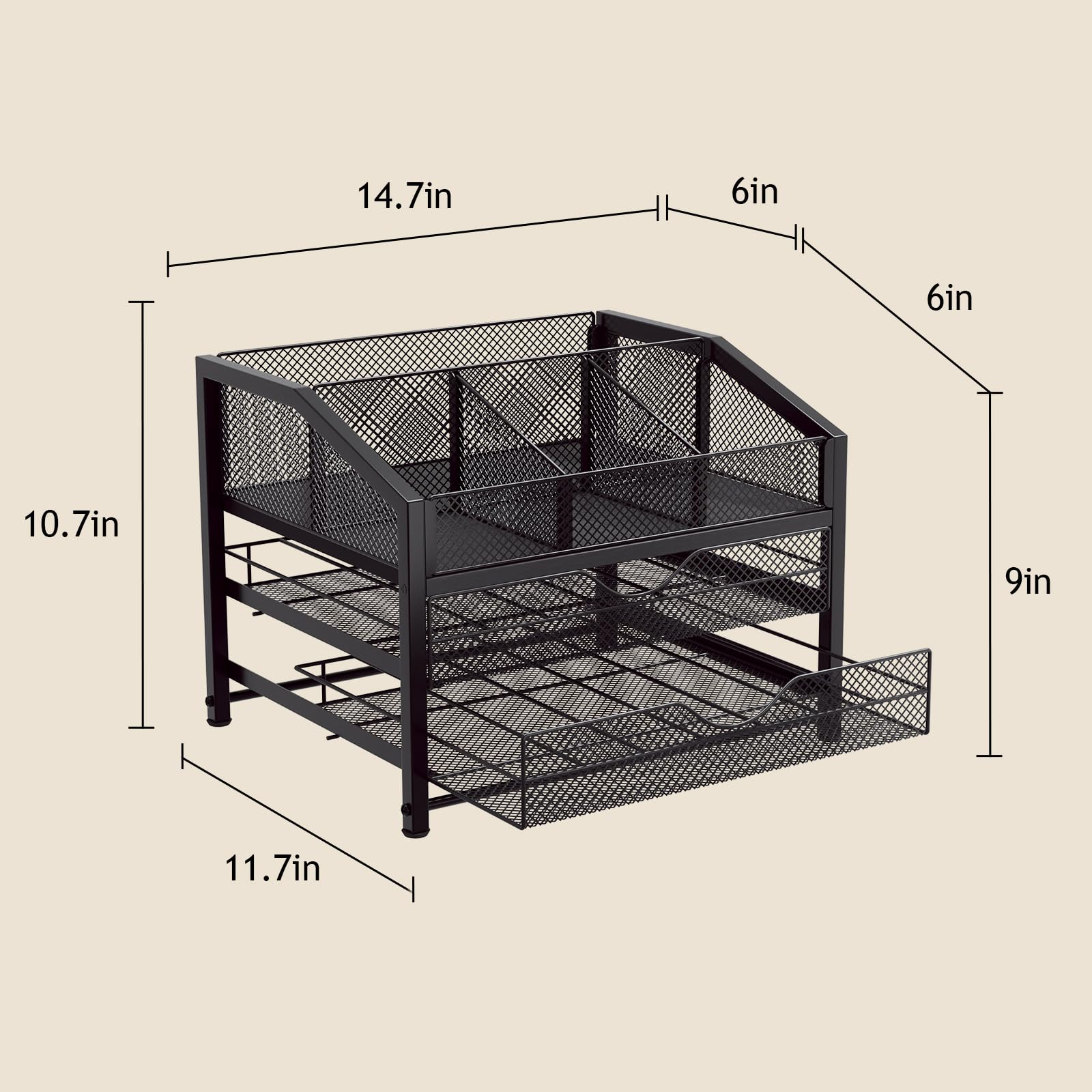 Homsorout condimentos-te, espacio para sobres de té.