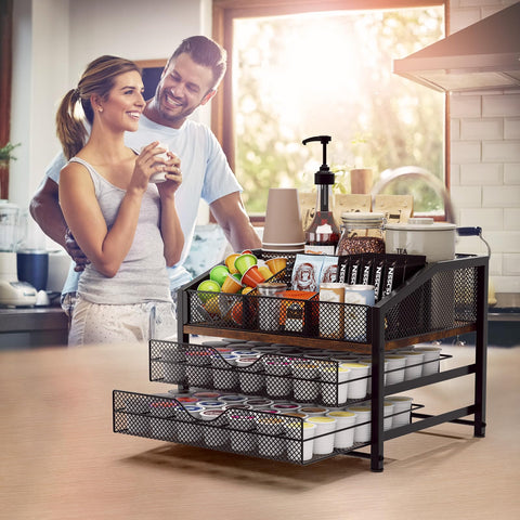 Homsorout organizador compacto ideal para espresso y accesorios.