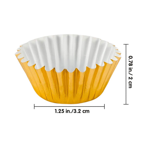 Homtable cápsulas para magdalenas mini plata tulipán realzan presentaciones elegantes de cupcakes.