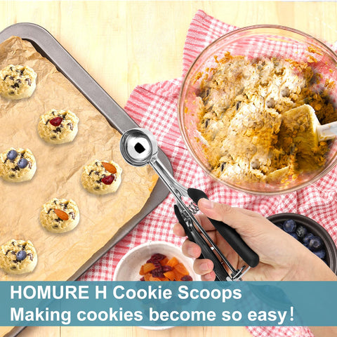 HOMURE H Cookie Scoop Set apto lavavajillas y limpieza fácil