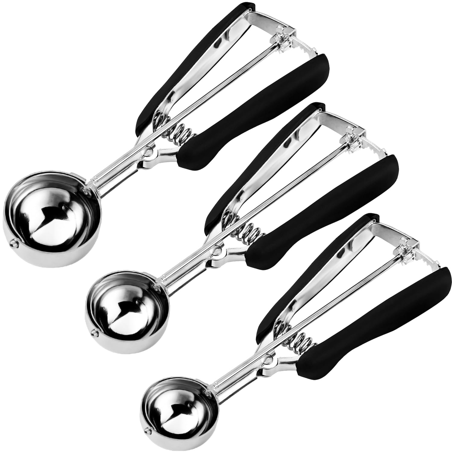 HOMURE H Cookie Scoop Set con mango ergonómico para agarre cómodo