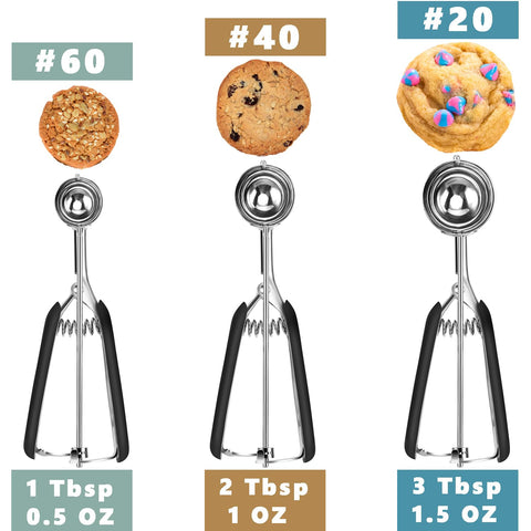 HOMURE H Cookie Scoop Set detalle del resorte para liberar masa