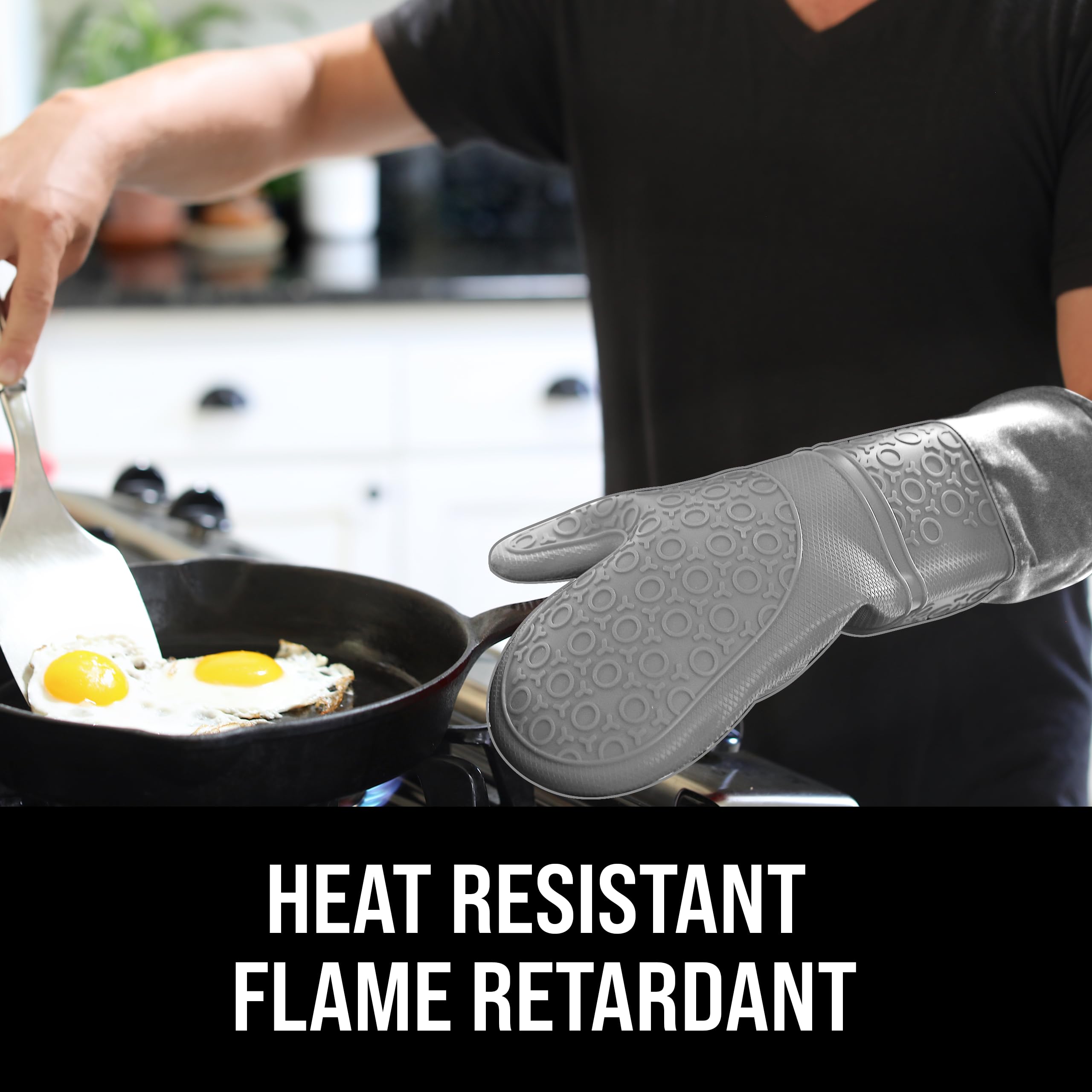 HOMWE guante-silicona resistente al vapor y agua mantiene manos secas
