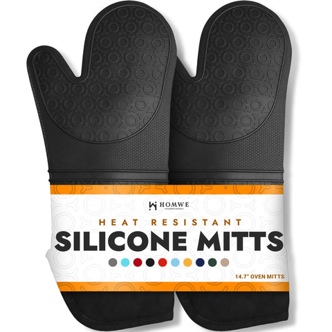 HOMWE guantes de silicona con textura antiresbalante para un agarre seguro.