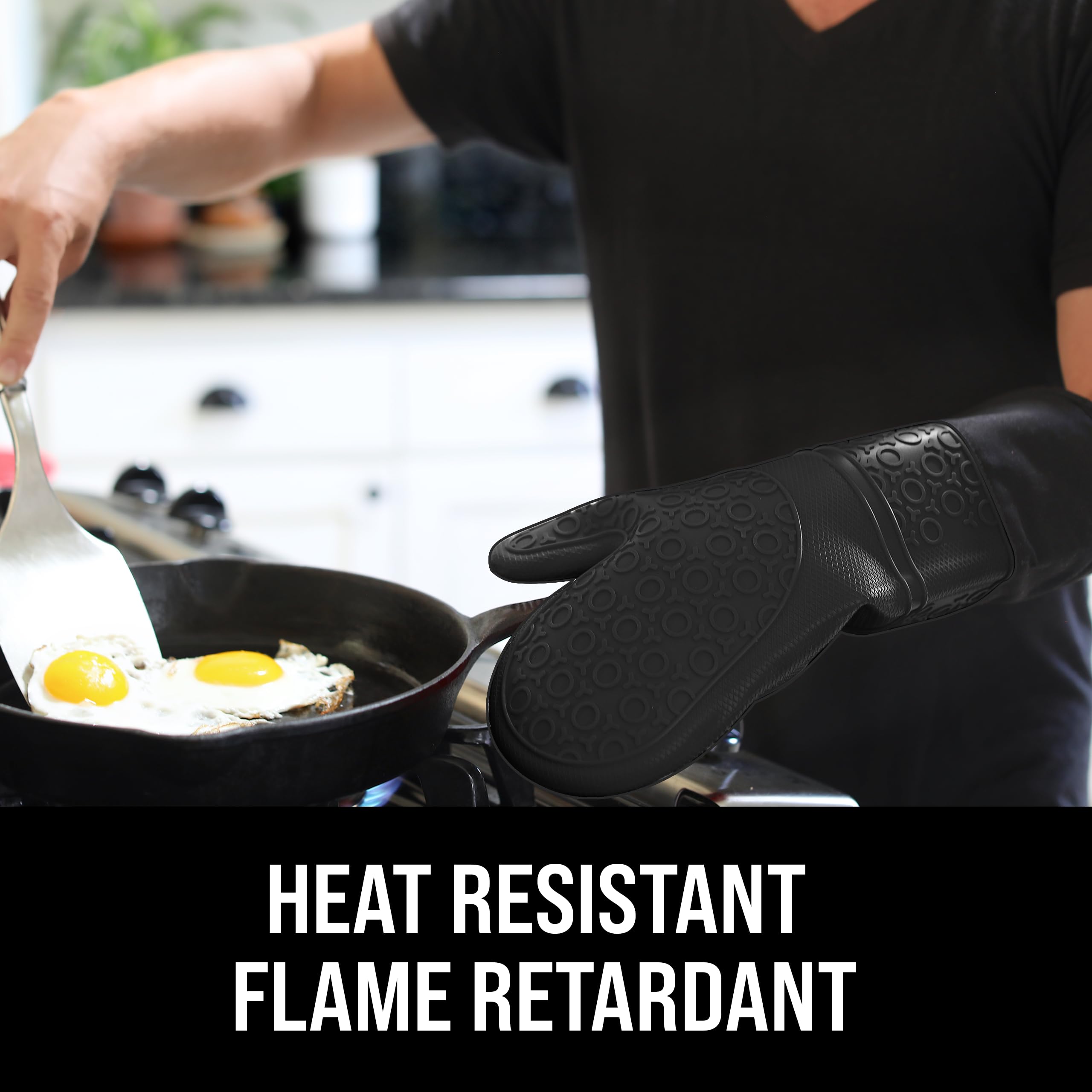 HOMWE guantes de horno 14,7 pulgadas para mayor protección.
