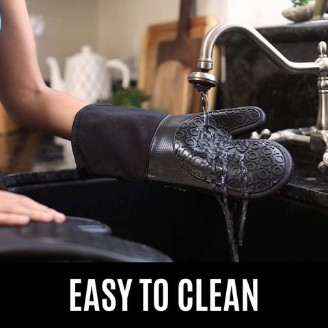 Limpieza fácil de guantes y salvamanteles HOMWE, aptos para lavadora.