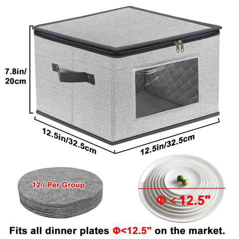 Homyfort dimensiones 12,8 x 12,8 x 7,8 pulgadas para 24 platos.