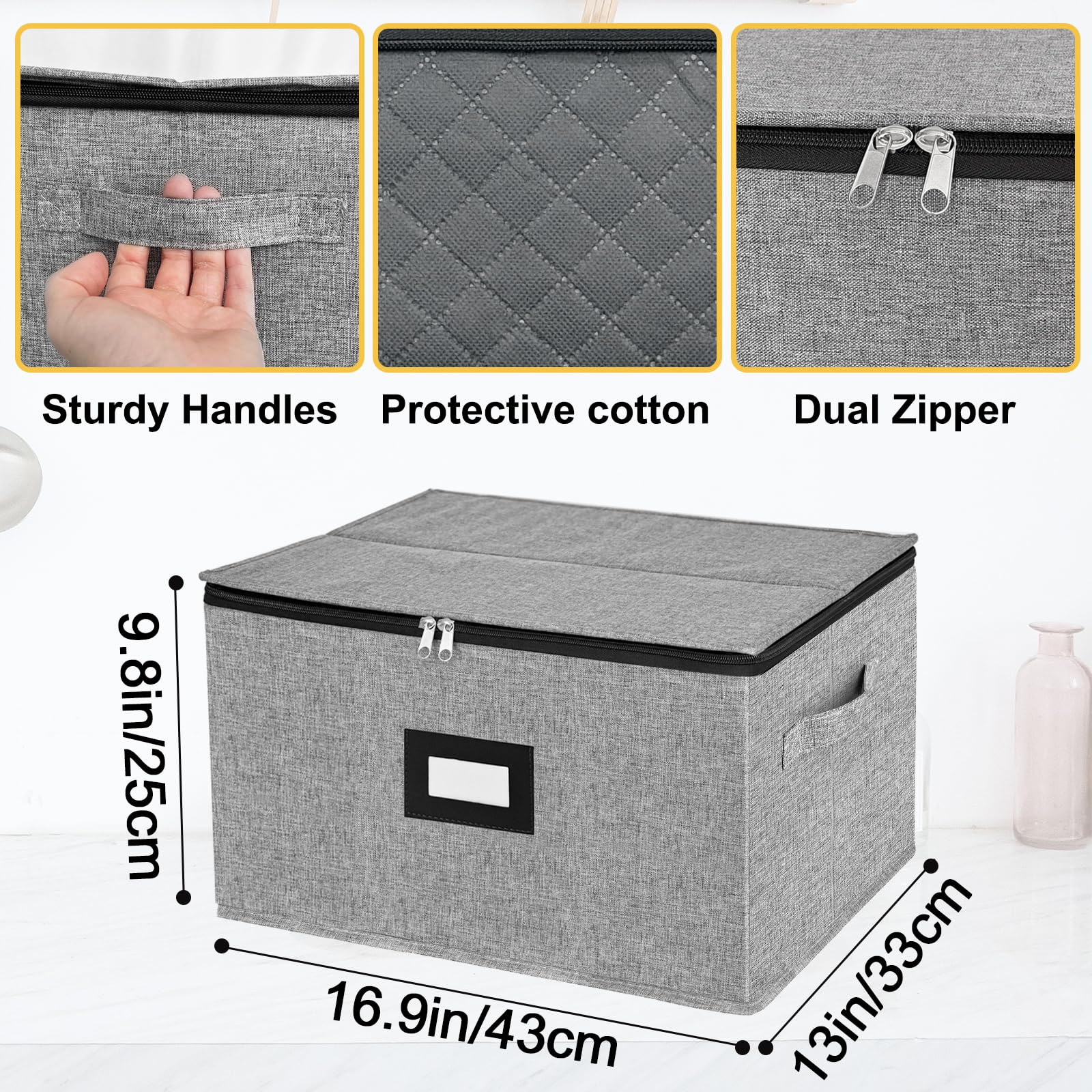 Diseño de 12 celdas Homyfort, medidas 17x13x10, ahorro de espacio.