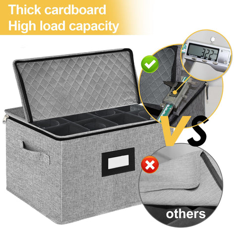 Mango resistente de Homyfort facilita cargar la caja con copas.