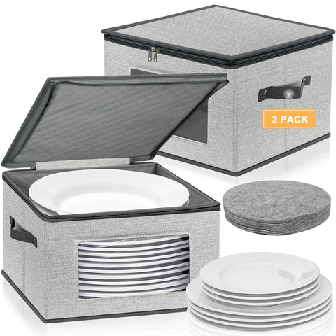 Homyfort plato de 12 pulgadas en caja resistente para mudanza.