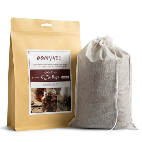 Bolsas HOMYHEE para café frío 8x12, uso único y práctico.