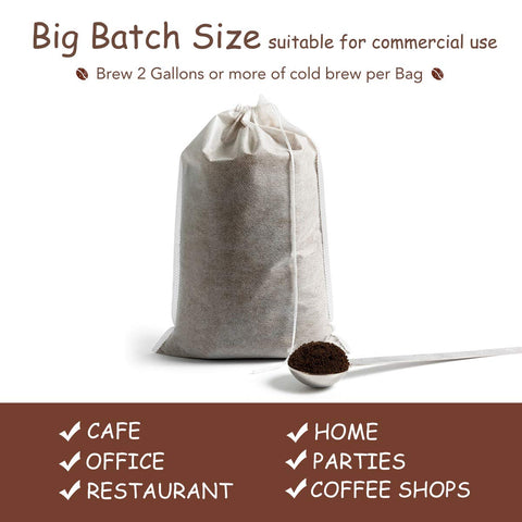 Bolsas filtrado café frío HOMYHEE, desechables y fáciles de usar.