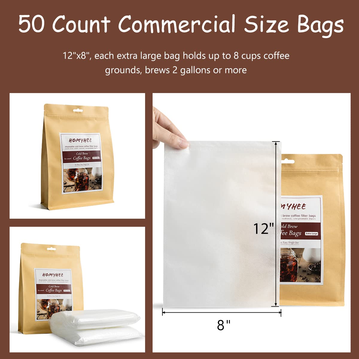 Bolsas HOMYHEE para jarra mason, filtrado eficiente del concentrado.