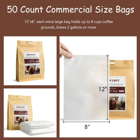Bolsas HOMYHEE para jarra mason, filtrado eficiente del concentrado.
