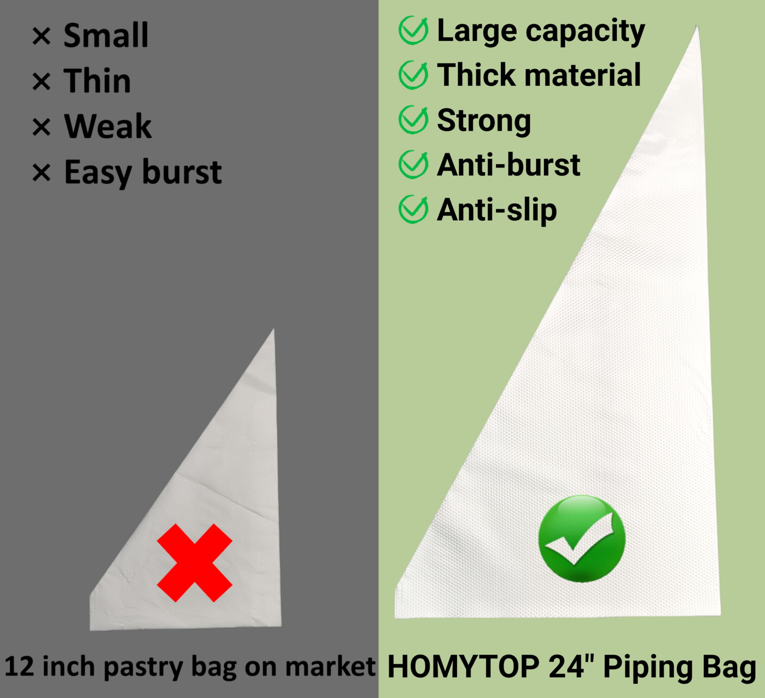 HOMYTOP bolsas de manga de alta resistencia para decorar