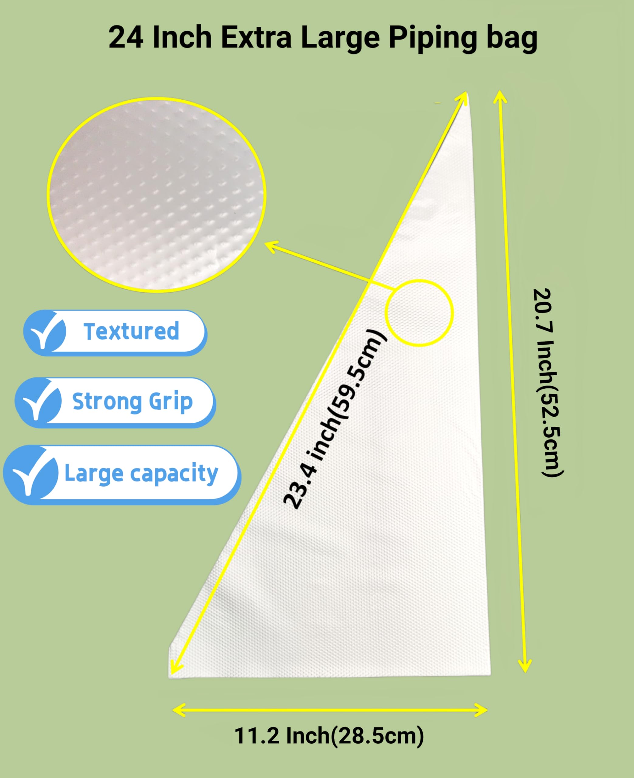 HOMYTOP bolsa con superficie texturada para mayor control al decorar
