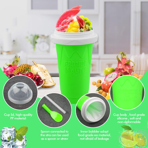 Honbuty Slushie: diseño 2 en 1, pajita y cuchara integradas.