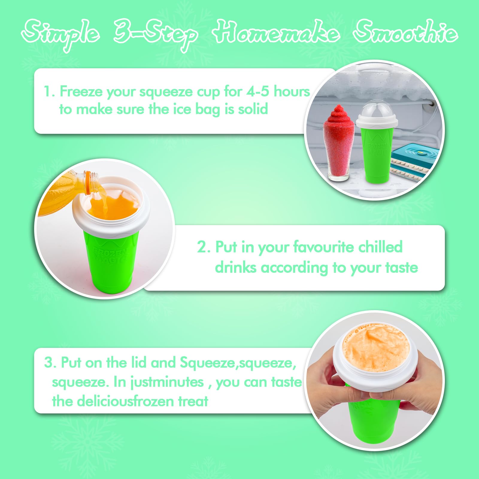 Honbuty Slushie: interior congelante que transforma bebidas en textura semisólida.
