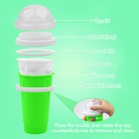 Honbuty Slushie: material seguro de silicona y fácil de lavar.