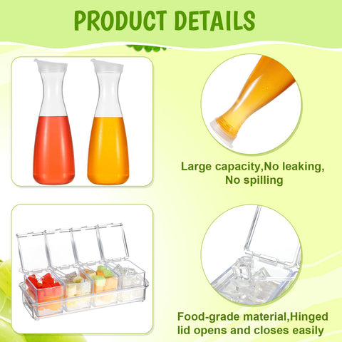 Honeydak caja de especias con 4 cucharas para organización rápida.