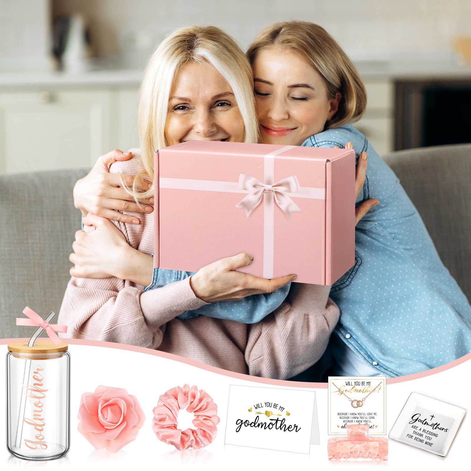 Carta de felicitación Honeydak, mensaje cálido para la madrina