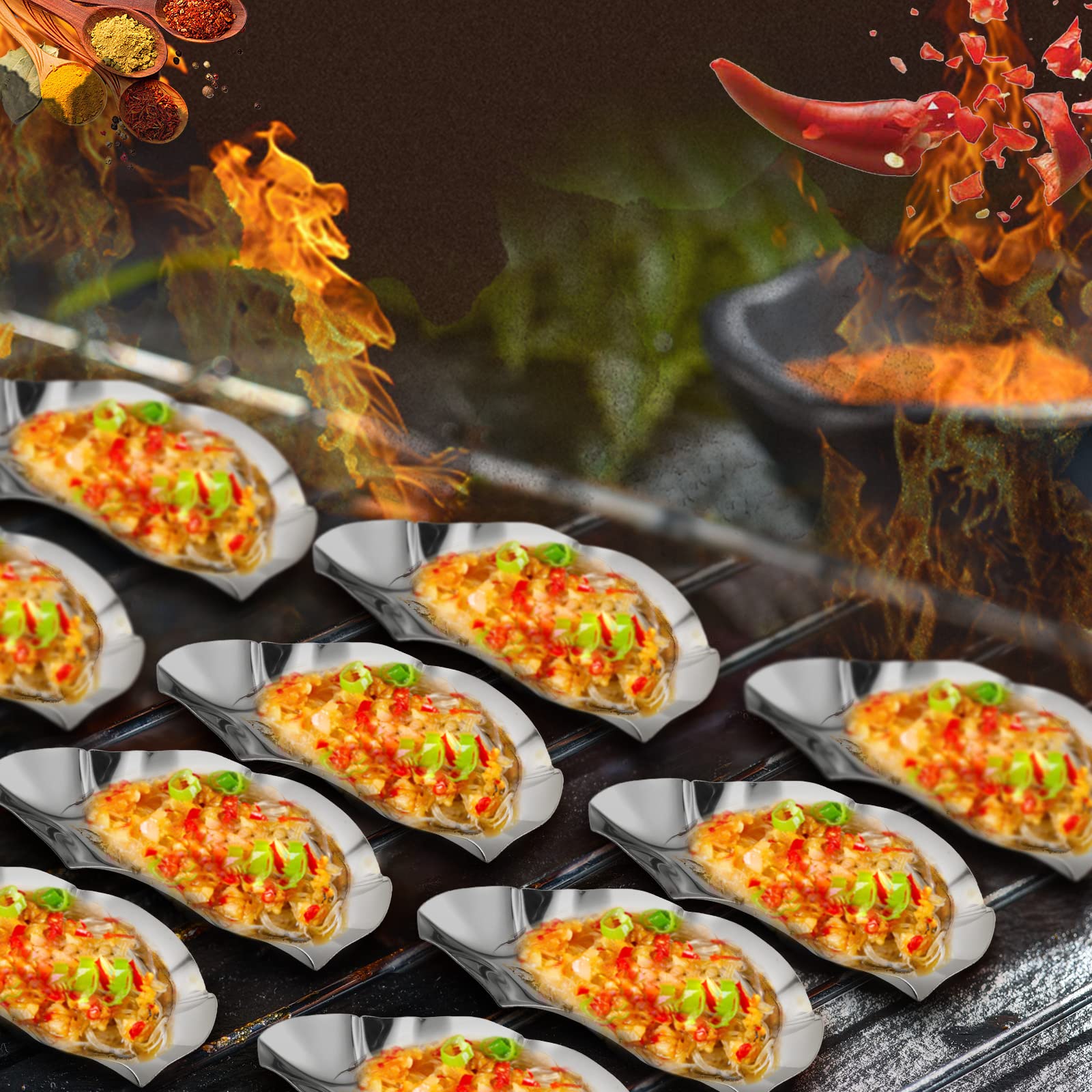 Conchas Honeydak para ostras para asar en parrilla, duraderas y reutilizables