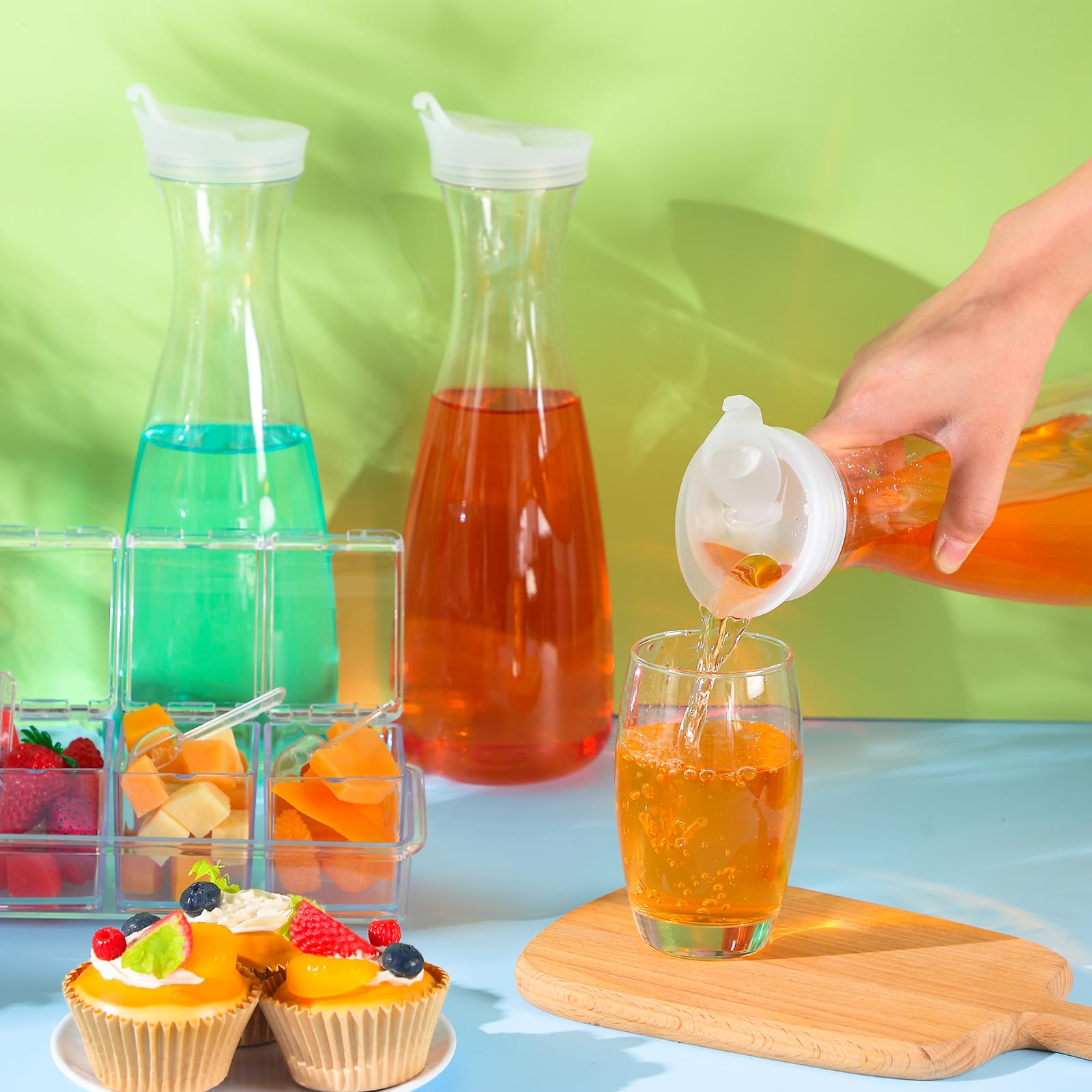 Honeydak conjunto Mimosa plástico para fiestas de invierno y celebraciones.